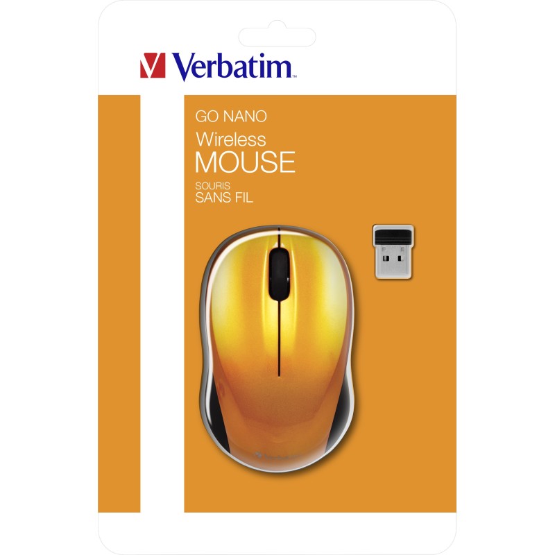 Verbatim Go Nano mouse Ambidestro RF Wireless 1600 DPI (VERBATIM GO N