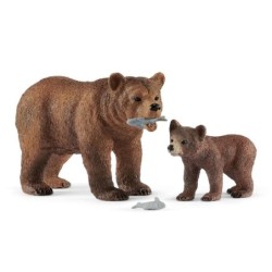 schleich WILD LIFE Grizzly bear mother with cub (SCHLEICH Wild Life G