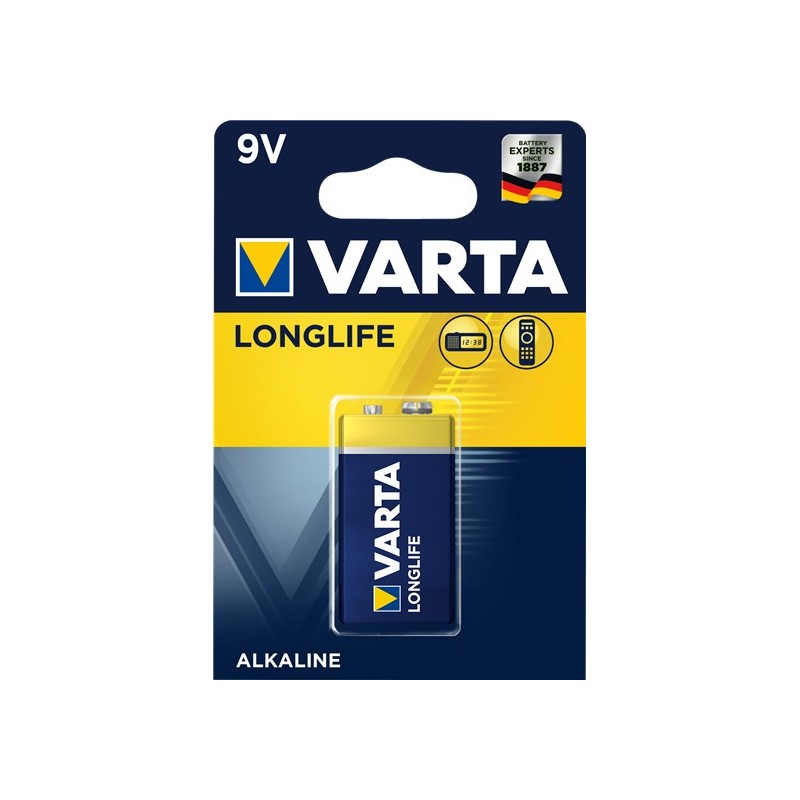 Varta Longlife Extra 9V Batteria monouso Alcalino (Longlife Extra 9V 