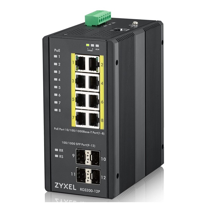 Zyxel RGS200-12P Gestito L2 Gigabit Ethernet [10/100/1000] Supporto P