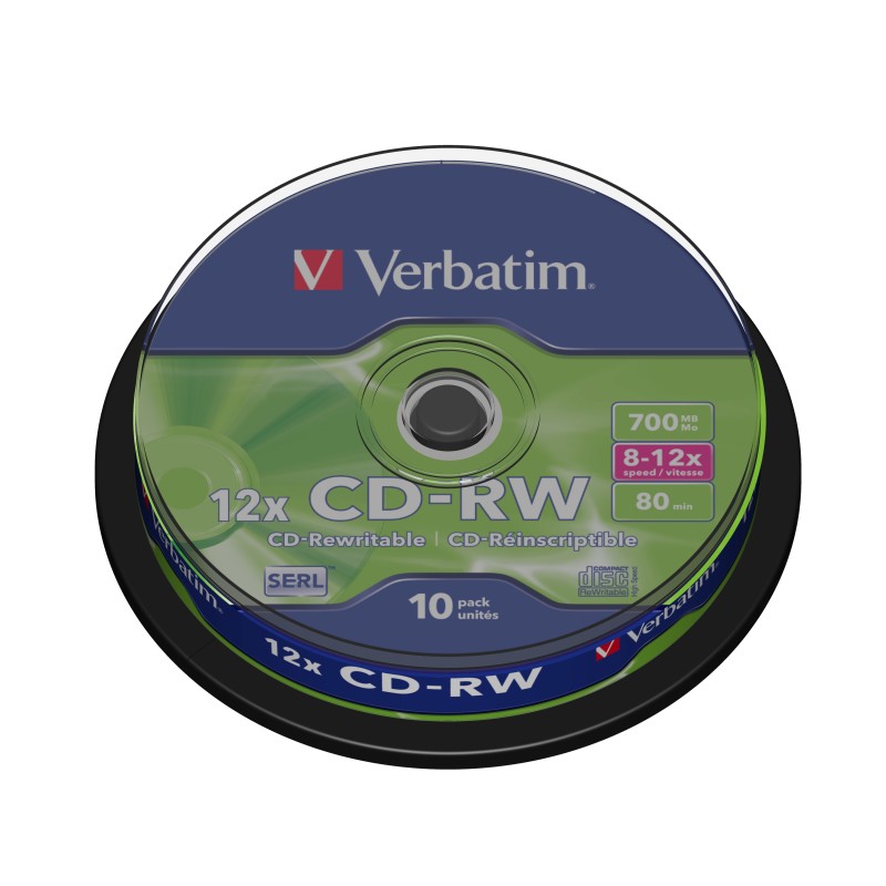 Verbatim CD-RW 12x 700 MB 10 pz (Verbatim CD-RW 12x 10pk Spindle)