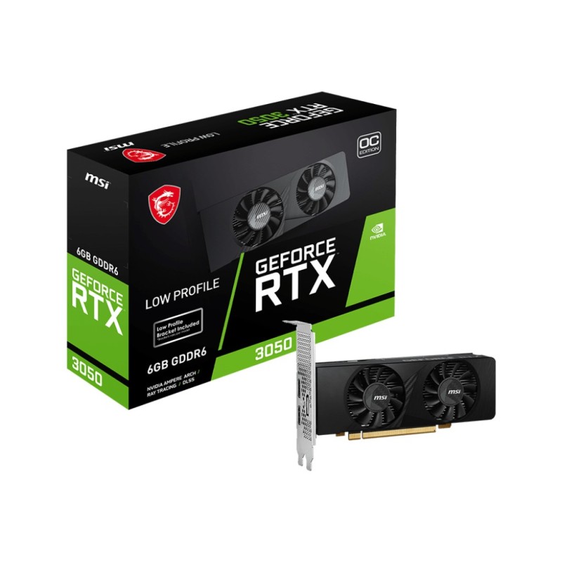 MSI GEFORCE RTX 3050 LP 6G OC scheda video NVIDIA 6 GB GDDR6 (MSI VGA