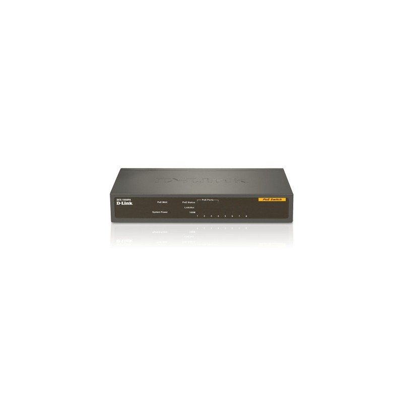 D-Link DGS-1008P Non gestito Supporto Power over Ethernet [PoE] Nero 