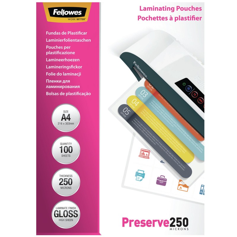 Fellowes 5401802 pellicola per plastificatrice 100 pz (Fellowes 54018