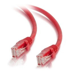 C2G 83224 cavo di rete Rosso 3 m Cat5e U/UTP [UTP] (C2G Cat5e Booted 