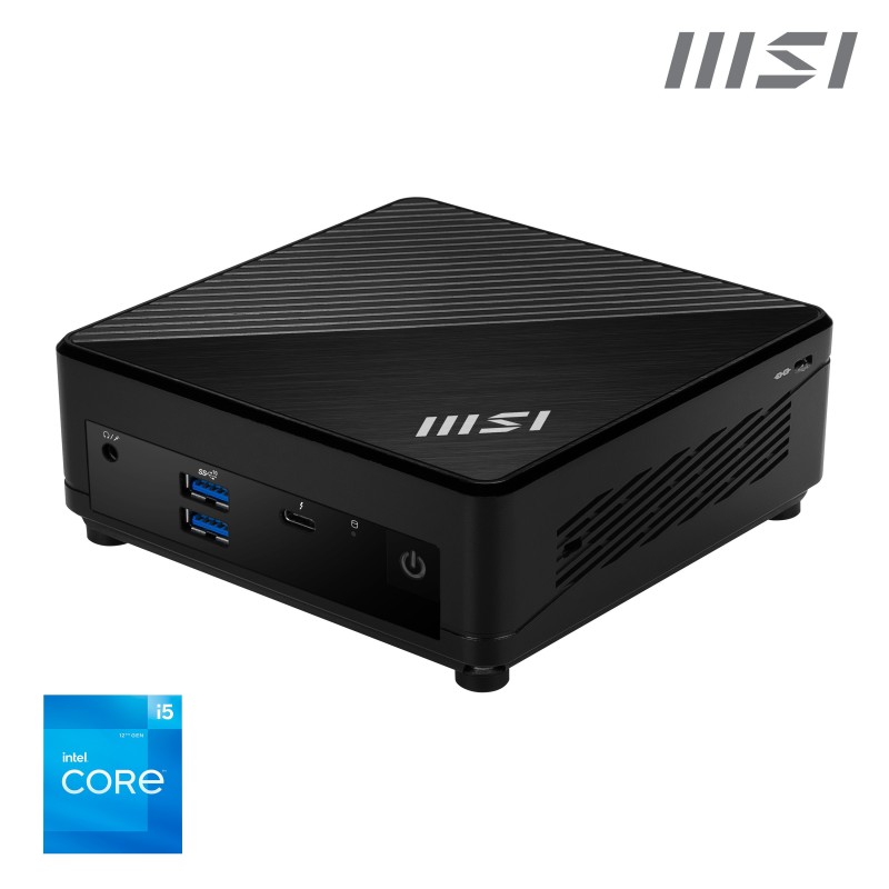 MSI Cubi 5 12M COMPACT PC I5-1235U BLK 0.66L sized PC Nero Intel SoC 