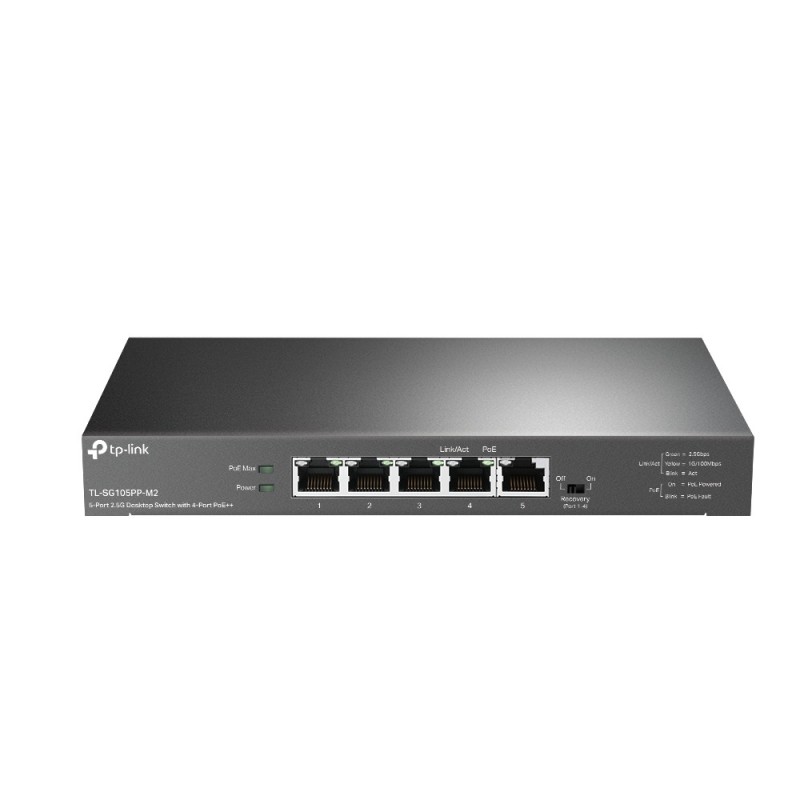 5-Port 2.5G Desktop Switch with 4-Port PoE++