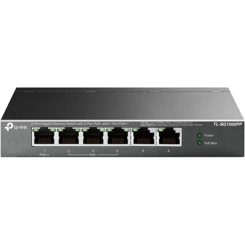 TP-Link TL-SG1006PP switch di rete Non gestito Gigabit Ethernet [10/1