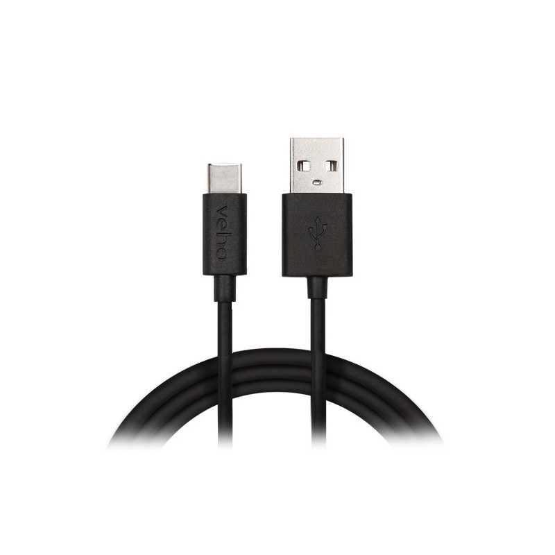 Veho VCL-003-C-1M cavo USB USB A USB C Nero (PEBBLE USB-A TO USB-C CA