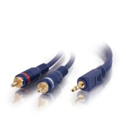 C2G 2m Velocity 3.5mm Stereo Male to Dual RCA Male Y-Cable cavo audio