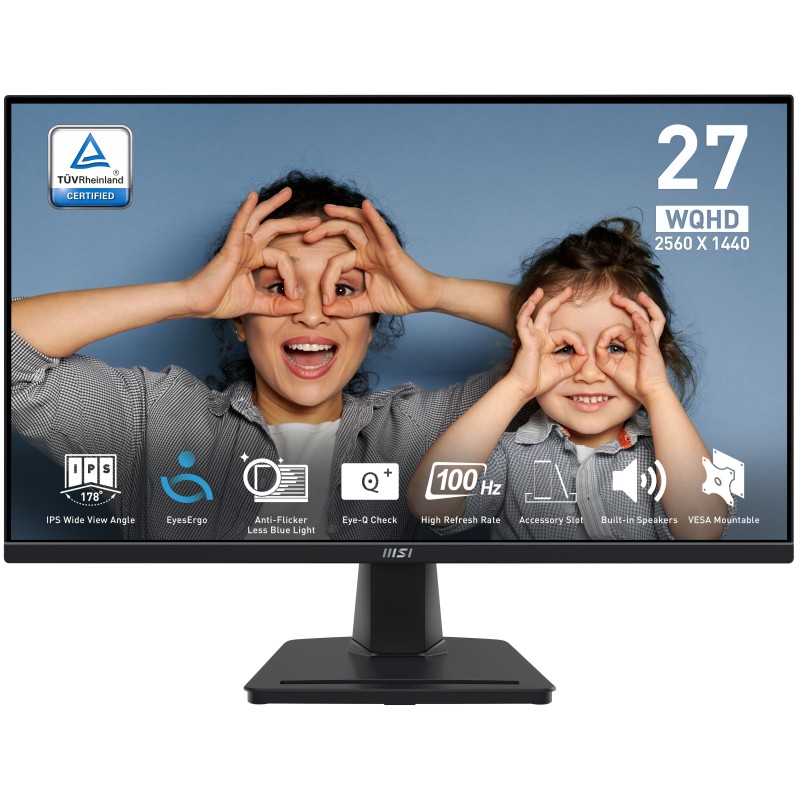 MSI Pro MP275Q Monitor PC 68,6 cm [27] 2560 x 1440 Pixel Wide Quad HD