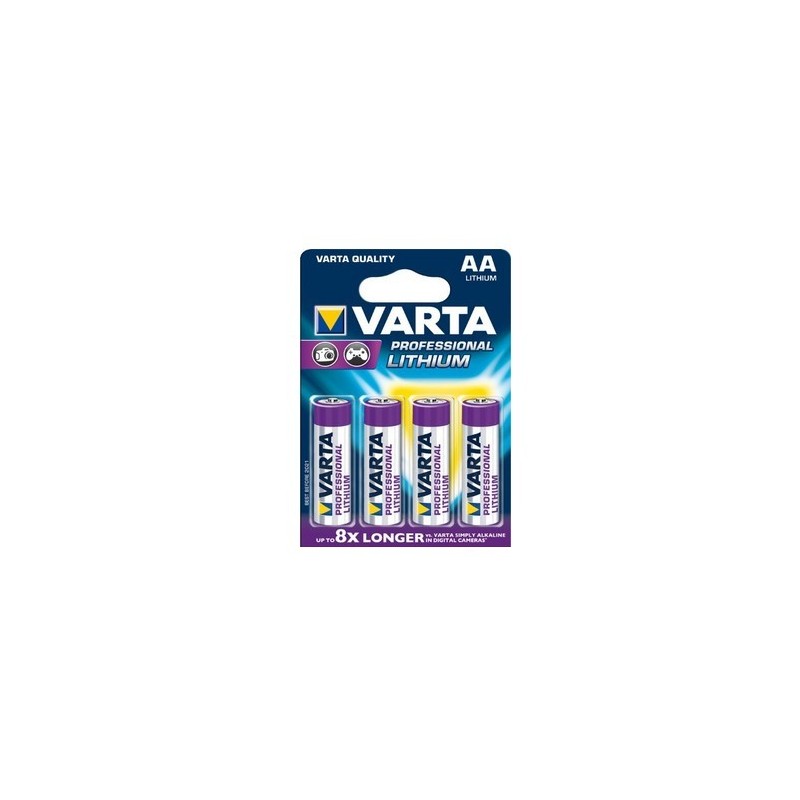 Varta 4x AA Lithium Batteria monouso Stilo AA Litio (Professional Lit