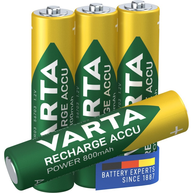 Varta Recharge Accu Power AAA 800 mAh Blister da 4 [Batteria NiMH Acc