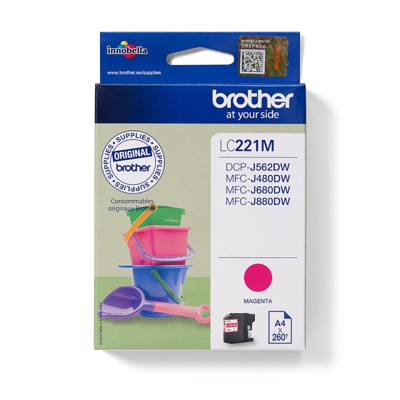 Brother LC-221M cartuccia d&#039;inchiostro 1 pz Originale Magenta (Brothe