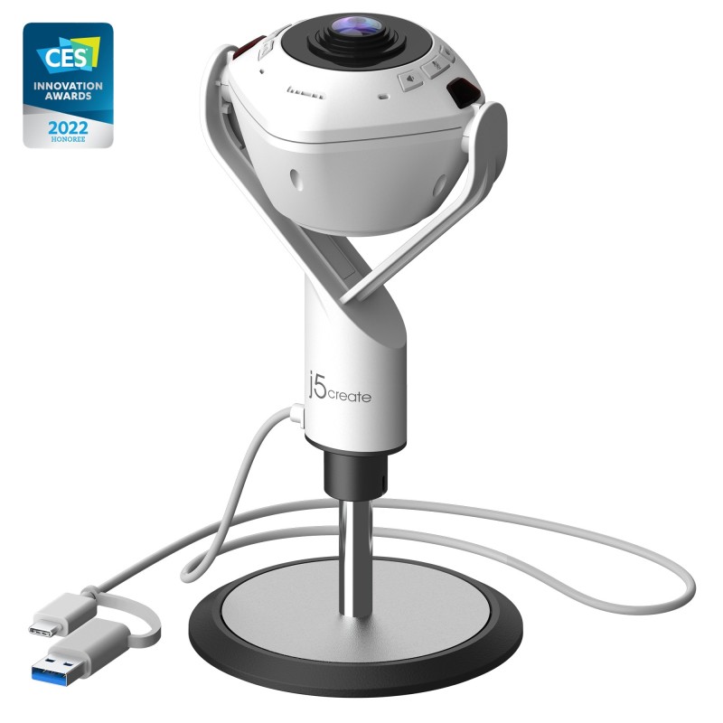 j5create JVU368-N Webcam con teconologia AI a 360&Acirc;&deg; con vivavoce (3