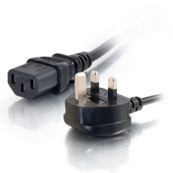 C2G 88512 cavo di alimentazione Nero 1 m (C2G 1m 16 AWG UK Power Cord