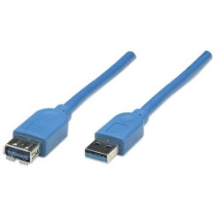 Manhattan 322379 cavo USB 2 m USB 3.2 Gen 1 [3.1 Gen 1] USB A Blu (US