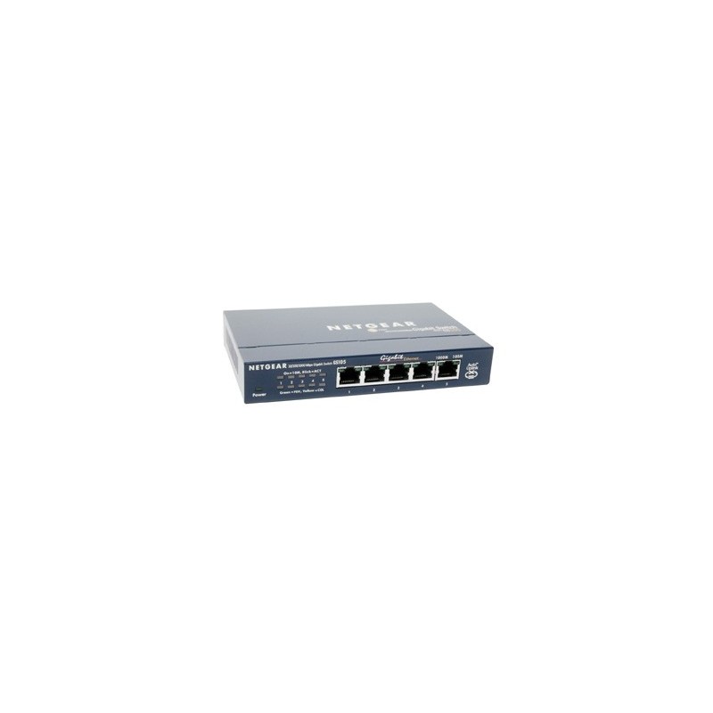 NETGEAR GS105 Non gestito Gigabit Ethernet [10/100/1000] Blu (Netgear