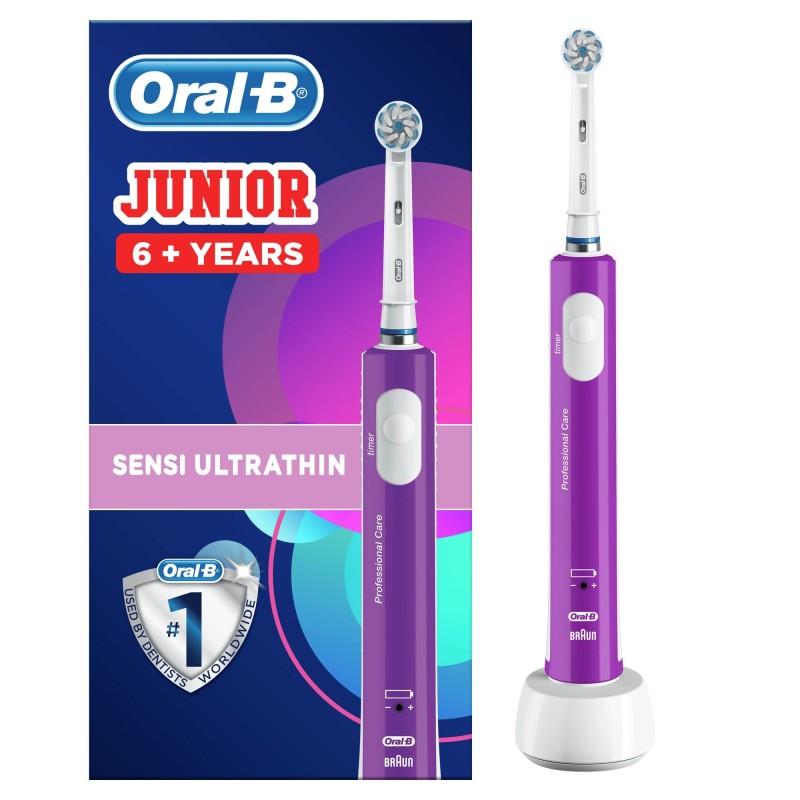 Spazzolino elettrico Oral-B Junior per bambini dai 6 anni in viola