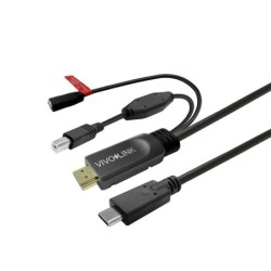 Touchscreen Cable with - charger 5m Black - Warranty: 144M