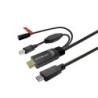 Touchscreen Cable with - charger 7.5m Black - Warranty: 144M