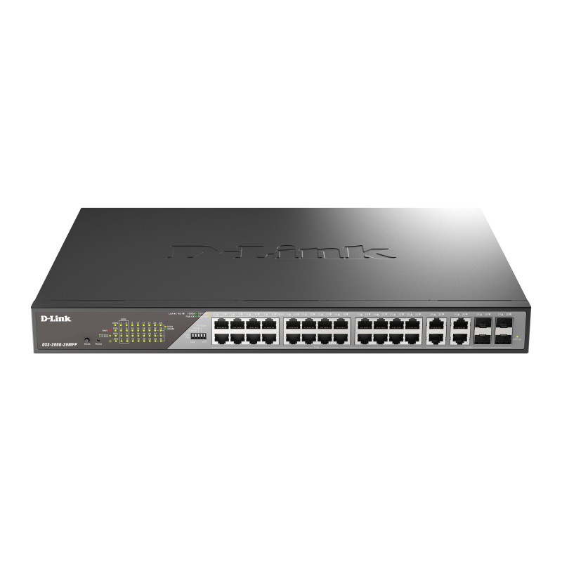 Switch D-LINK 24G 4SFP PoE+ 370W 24x10/100/1000 4xSFP