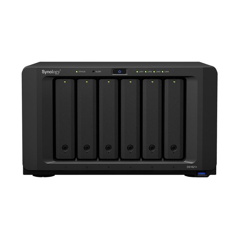 NAS assemblato Synology DS1621+ 120TB (6x20TB)con HDD Synology HAT En