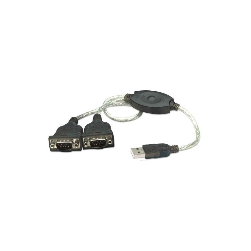 Manhattan 174947 cavo seriale Nero 0,45 m USB A DB9