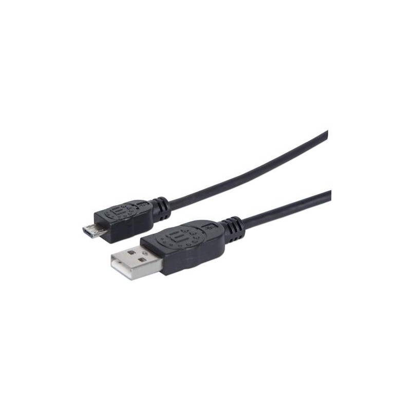 Manhattan 307178 cavo USB 1,8 m USB 2.0 USB A Micro-USB B Nero