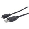 Manhattan 307178 cavo USB 1,8 m USB 2.0 USB A Micro-USB B Nero