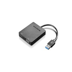 Lenovo Universale USB 3.0 a VGA/HDMI USB tipo A Nero