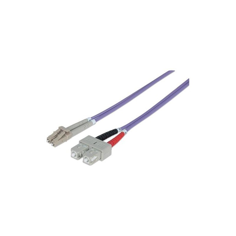 Intellinet 751049 cavo a fibra ottica 1 m LC SC OM4 Viola