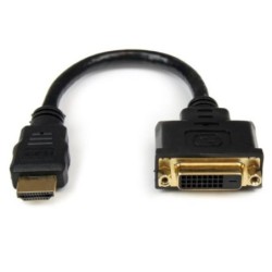 Adattatore cavo video HDMI a DVI-D da 20 cm - HDMI maschio a DVI femm