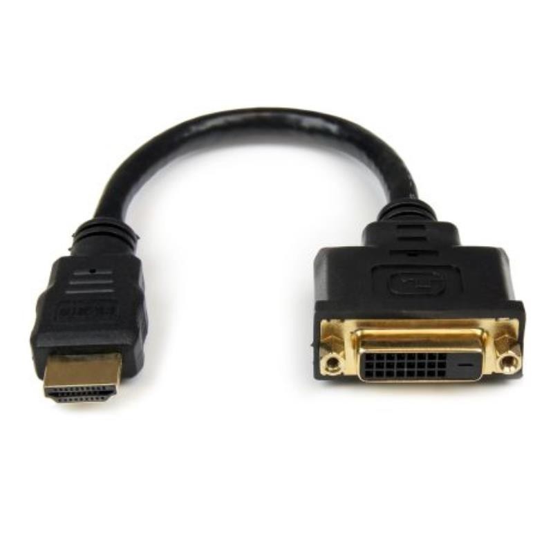 Adattatore cavo video HDMI a DVI-D da 20 cm - HDMI maschio a DVI femm