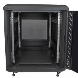 Armadio server rack chiuso a ribalta 12u 90 cm con ruote