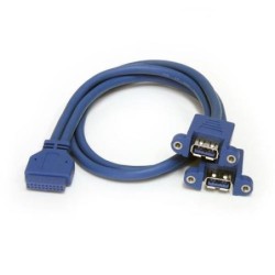 StarTech.com Cavo pannello USB 3.0 2 porte - Cavo USB A a collettore 