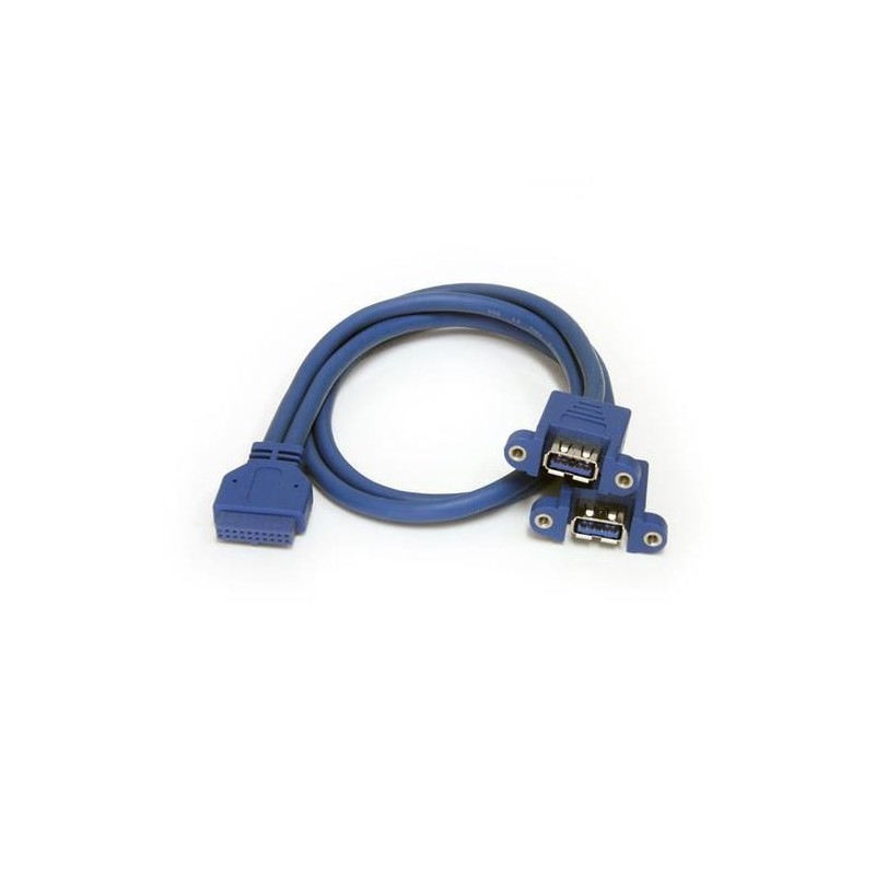 StarTech.com Cavo pannello USB 3.0 2 porte - Cavo USB A a collettore 