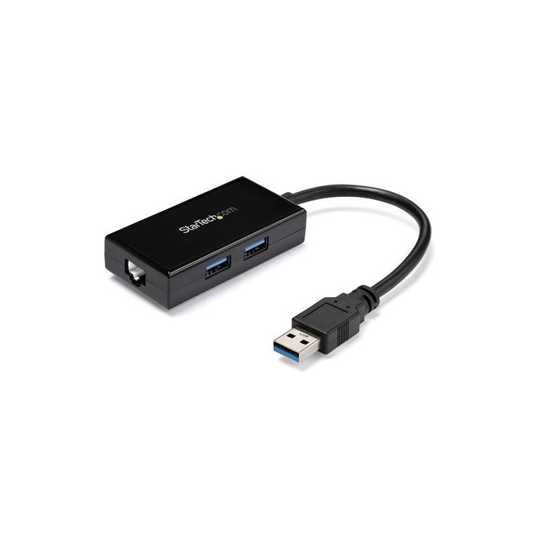 StarTech.com Adattatore USB 3.0 a Ethernet Gigabit con Hub USB a 2 po