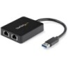 StarTech.com Adattatore USB 3.0 a doppia porta Ethernet Gigabit (RJ45