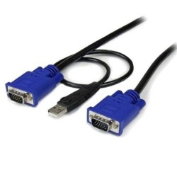 StarTech.com Cavo KVM USB ultrasottile 2 in 1 4,5 m