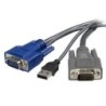 StarTech.com Cavo KVM ultrasottile VGA USB 2 in 1 3 m