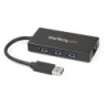 StarTech.com Hub USB 3.0 (5Gbps) a 3 porte portatile con NIC Gigabit 