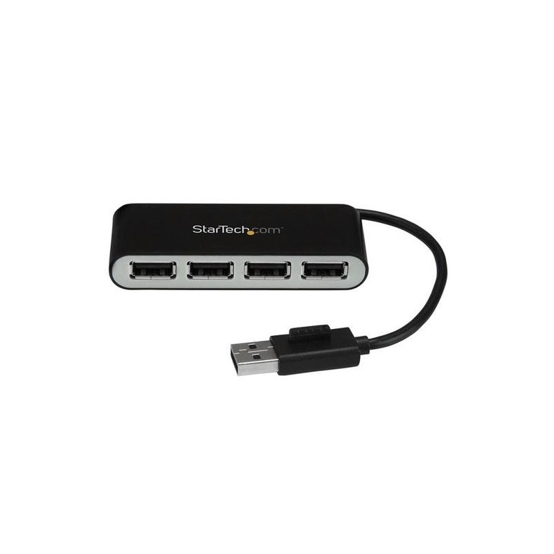 StarTech.com Hub USB 2.0 portatile a 4 porte con cavo integrato - Per