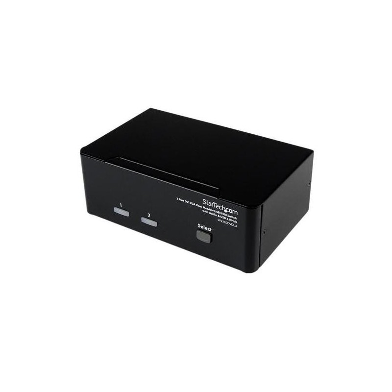 StarTech.com Switch KVM doppio monitor VGA DVI 2 porte USB con audio 