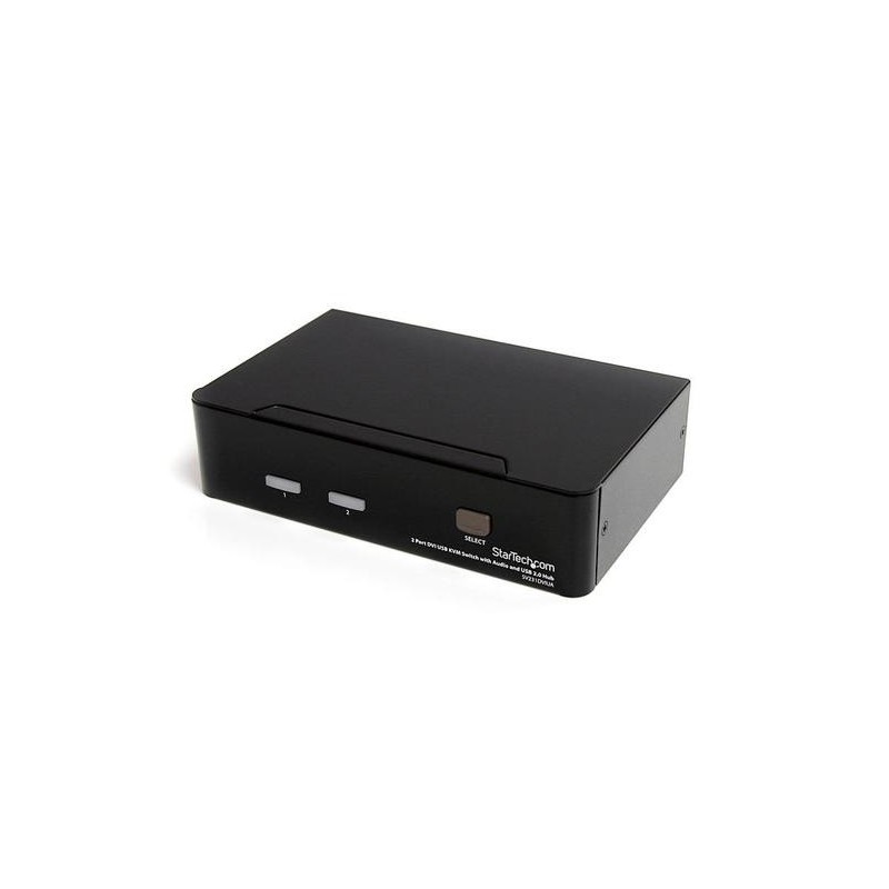 StarTech.com Switch KVM DVI USB 2 porte, con audio e hub USB 2.0