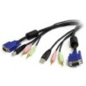 StarTech.com Cavo switch KVM VGA USB 4 in 1 da 1,8 m con audio e micr