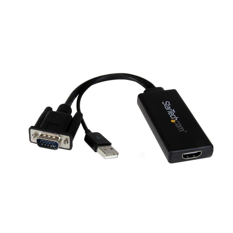 Adattatore Convertitore VGA a HDMI con Audio via USB - Cavo Convertit