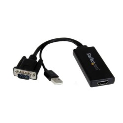 Adattatore Convertitore VGA a HDMI con Audio via USB - Cavo Convertit