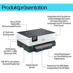 STAMPANTE HP OJ-9110b PRO A4 20/16PPM 512MB 250FF DUPLEX LAN WiFi USB