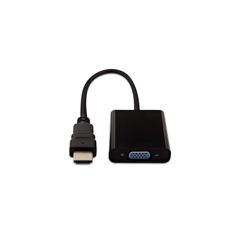 V7 Adaptador negro de vídeo con conector HDMI macho a VGA hembra